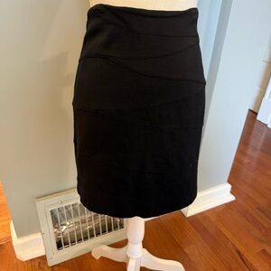 INC International Concepts Petite Large lined Mini Skirt Stretch Black 16 inches